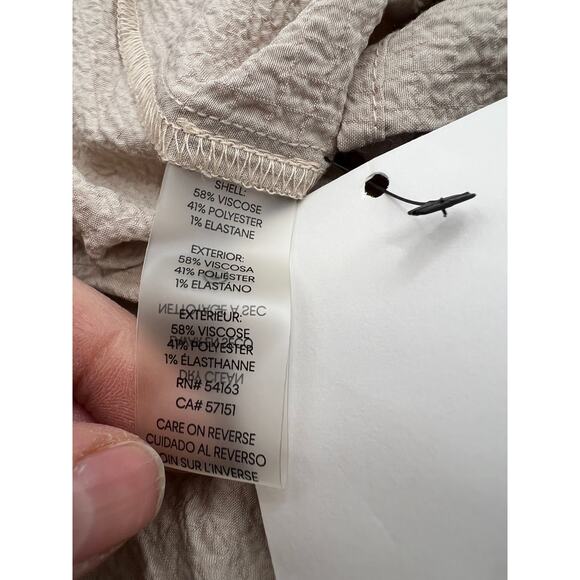 Calvin Klein Maxi Dress Womens Medium Moacha Mousse Tiered Crinkle Gauze Vacay - Picture 10 of 10